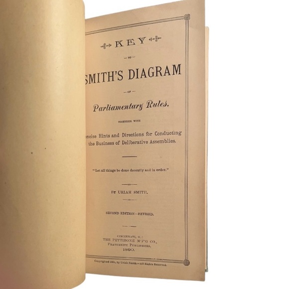 VERY RARE 1890 Book  Diagram of Parliamentary Rules by Uriah Smith ANTIQ… - Picture 8 of 10